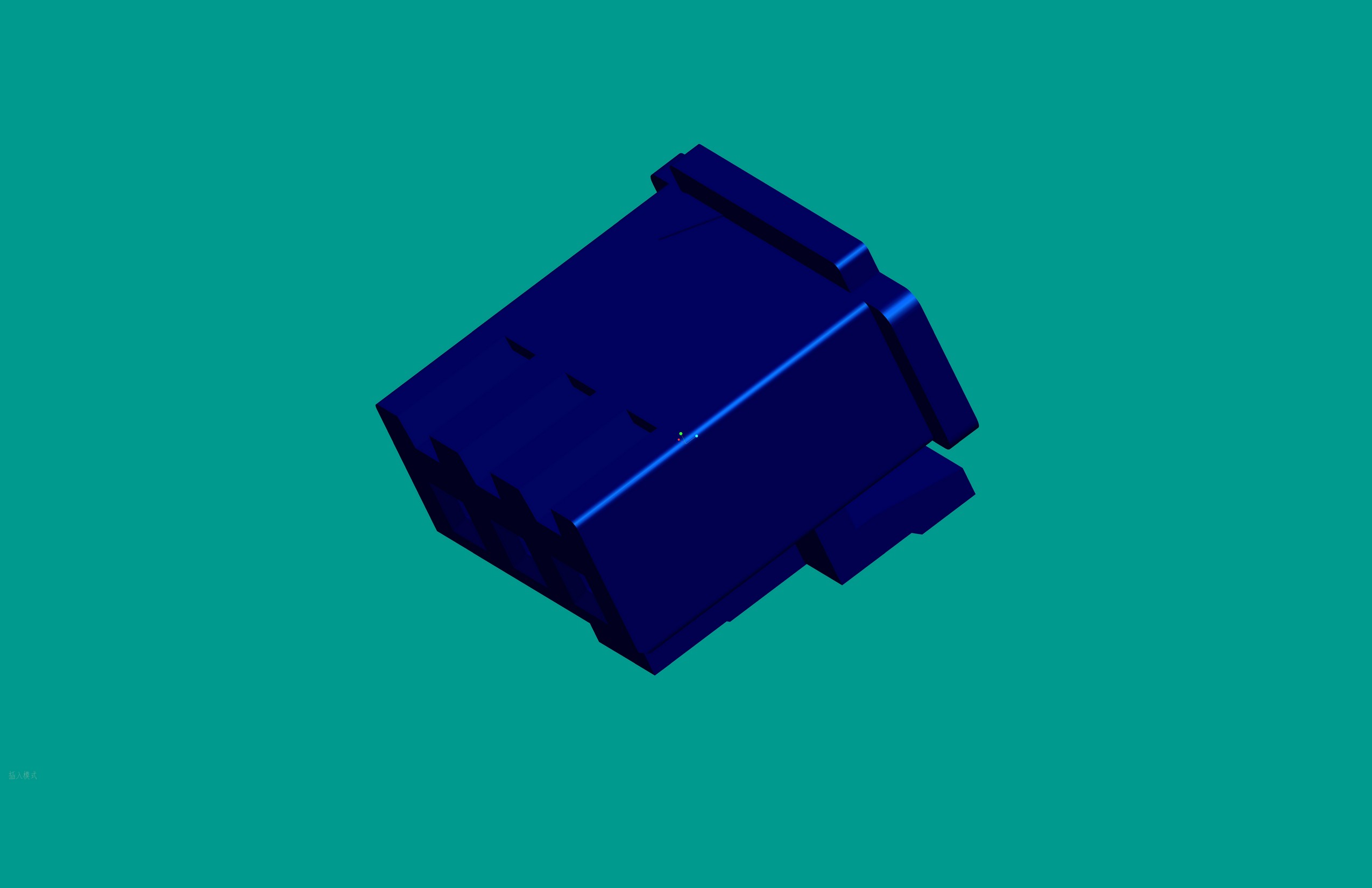 XH帶扣塑件-3Y藍色