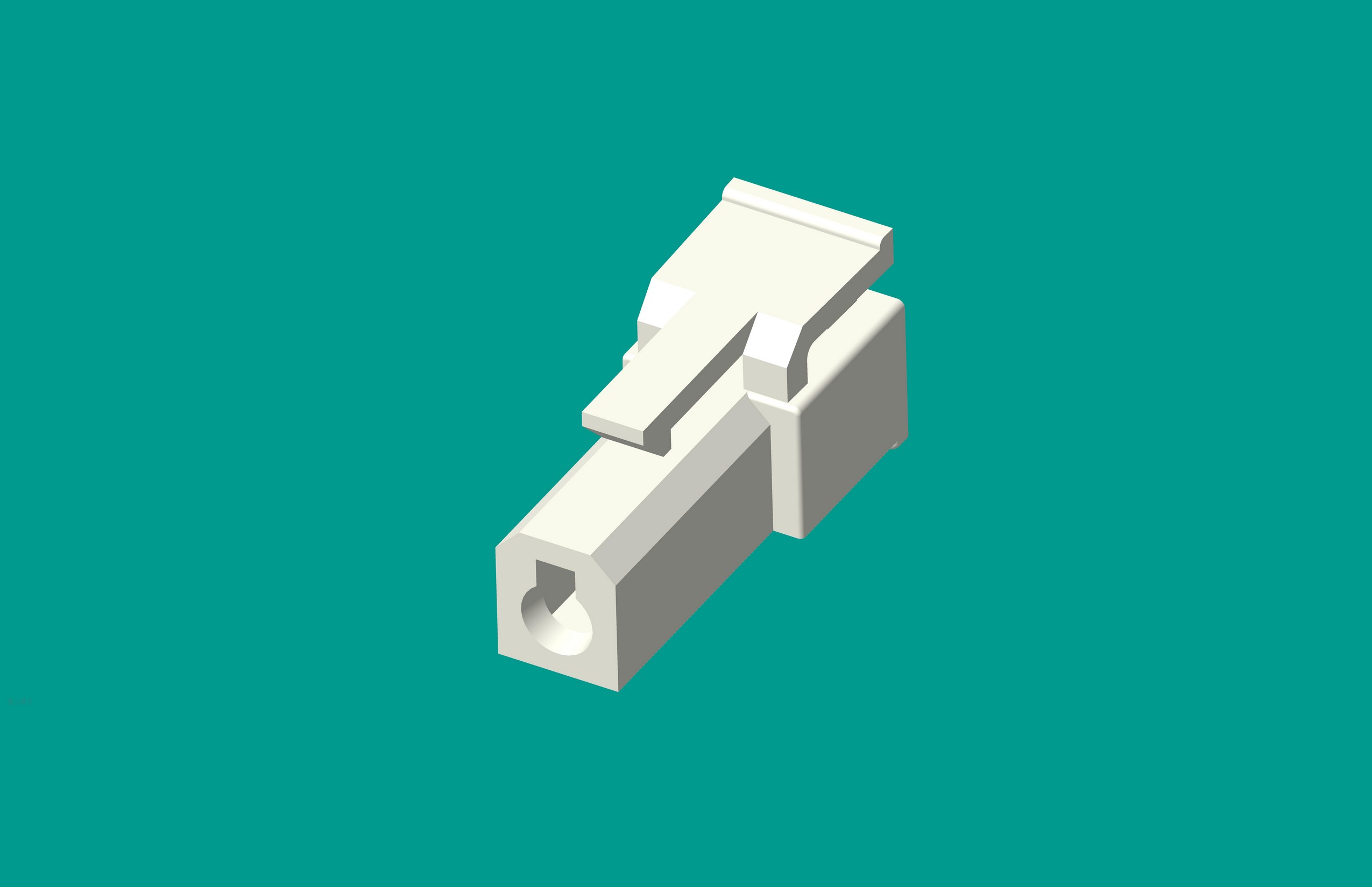 2.1洗衣機塑件-1孔白色-高灼熱絲