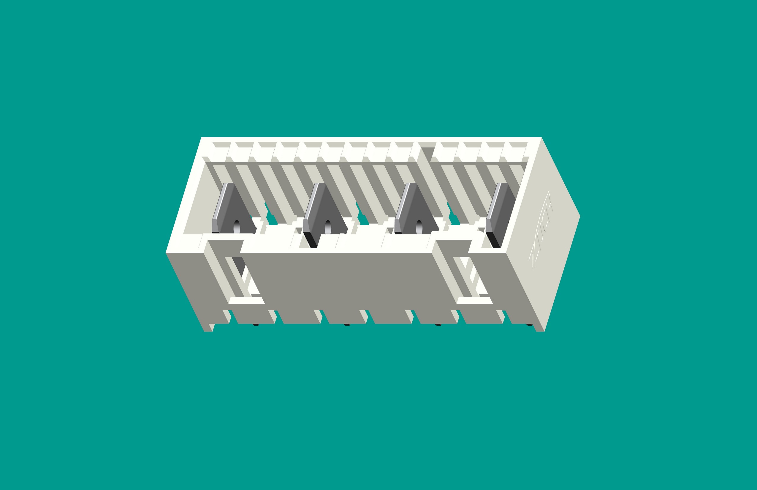 RAST5針座-7位插奇數立式針座本色/高灼熱絲